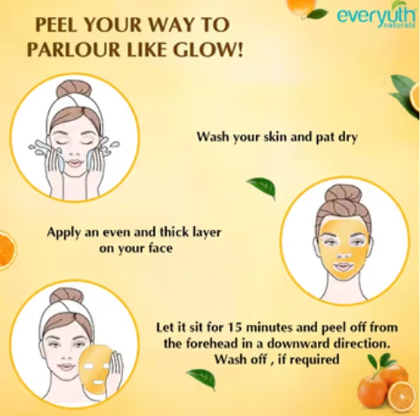Everyuth Natural Glow,Orange Peel-Off Mask-25gm