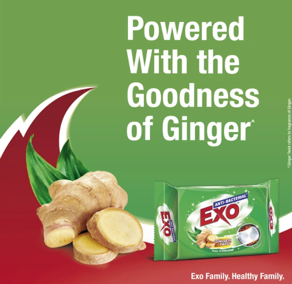 Exo Dishwash bar Anti-Bacterial, Buy 3 Get 1 Free - 4Unitsx90gm
