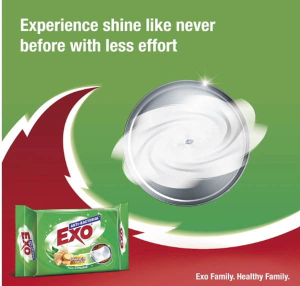 Exo Dishwash bar Anti-Bacterial, Buy 3 Get 1 Free - 4Unitsx90gm