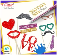 Flair Glitter Xtra Sparkle Gel Pen,Multicolor-10N