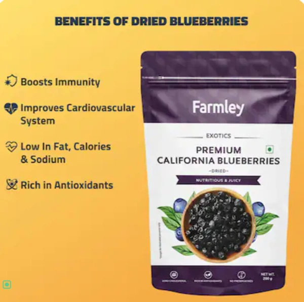 Farmley Premium California Blueberries, Dried-200gm