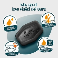 Fiama Gel Bar Charcoal & Grapefruit-2x125gm(Free Shower Gel Blackcurrant & Bearberry)
