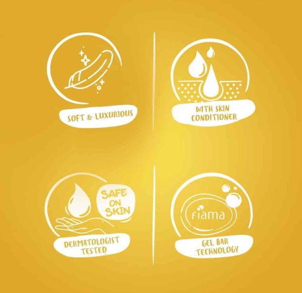 Fiama gel bar bathing soap, Golden Sandalwood Oil & Patchouli-75gm