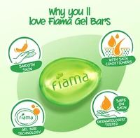 Fiama Gel Bar Lemongrass & Jojoba -2x125gm(Free Shower Gel Blackcurrant & Bearberry)
