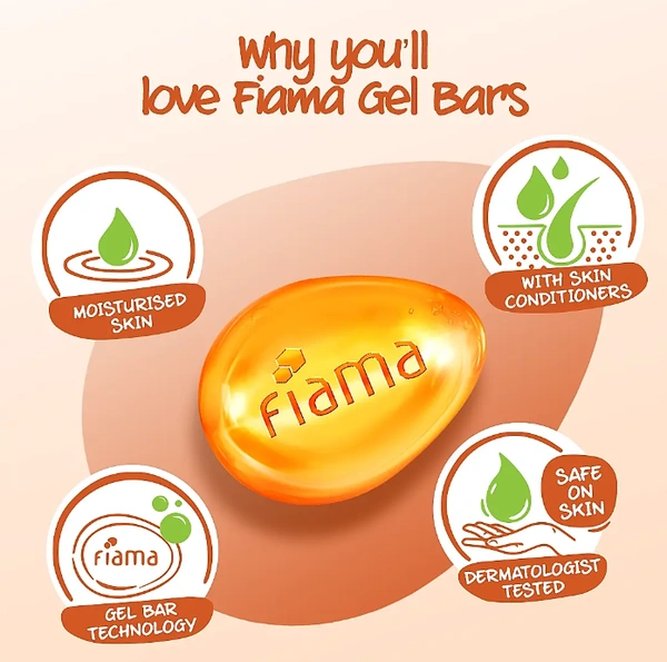 Fiama Gel Bar Peach & Avocado Moisturised Skin-125gm