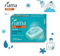 Fiama Men Gel Bar bathing soap, Ginseng & lemongrass-2x125gm(Free Shower Gel Blackcurrant & Bearberry)