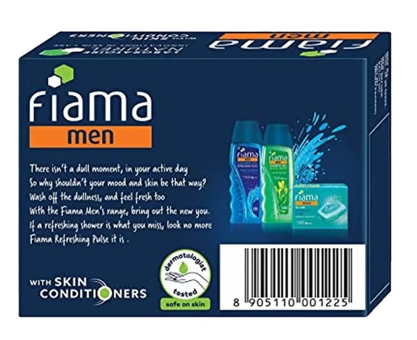 Fiama Gel Bar bathing soap,Sea Minerals-2x125gm(Free Shower Gel Blackcurrant & Bearberry)