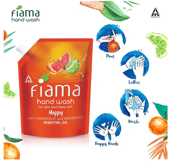 Fiama Handwash Happy, Refill Pouch-350ml