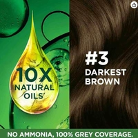 Garnier Color Naturals Crème Hair Colour, 35ml ml + 30gm, Shade 3 Darkest Brown