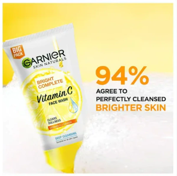 Garnier Skin Naturals Bright Complete, VitaminC,Face Wash-100gm