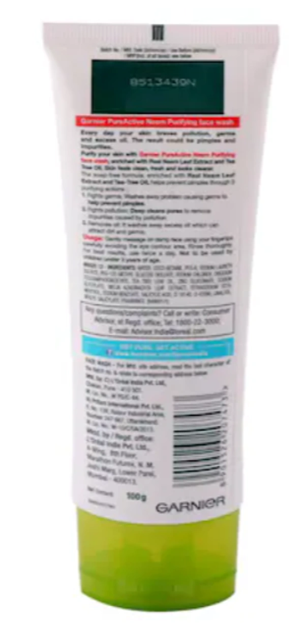 Garnier Skin Naturals, Pure Active, Purifying Face Wash-100gm