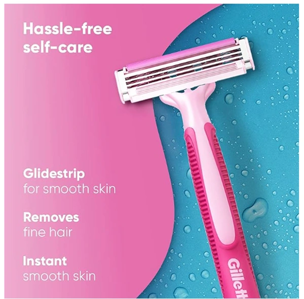 Gillette Venus Simply, Painfree smoothness-5Razor(Buy 4 Get1 Free)