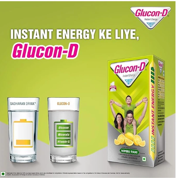 Glucon-D Instant Energy - Nimbu Pani Flavour, 200gm 