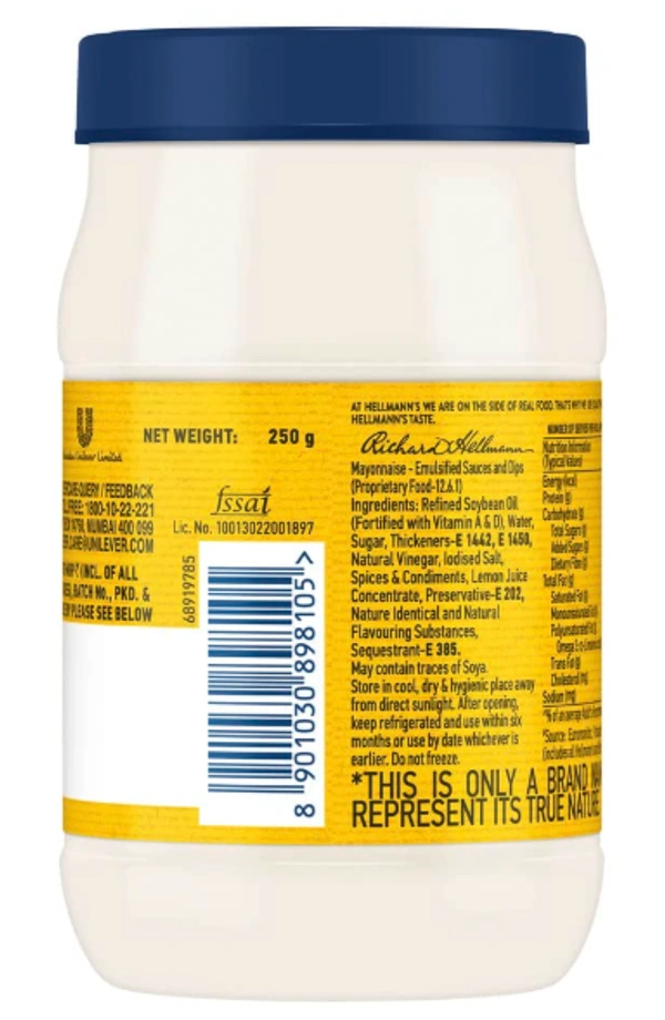 Hellmanns Real Mayonnaise Creamy & Rich Tasting-250gm