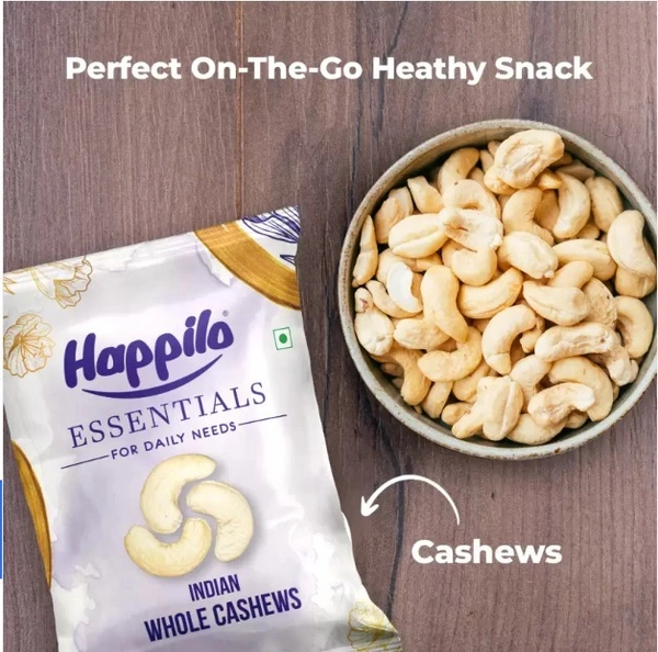 Happilo Essentials For Daily Needs, Whole Cashews-500gm