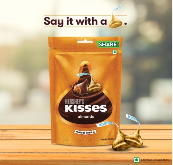 Hersheys Kisses almonds chocolate - 100gm