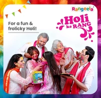Rangeela Holi Ke Rang, Holi Colours - 60gmx4 pouches