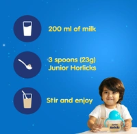 Horlicks Junior Chocolate Flavour, for Age 2 to 6, pouch-400gm