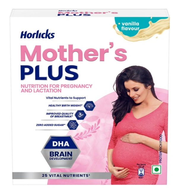 Horlicks Mothers Plus, Vanilla Flavour-200gm(Refill)