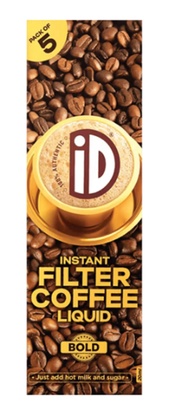 ID Instant Filter Coffee Liquid, Bold-20ml ( Pack of 5)