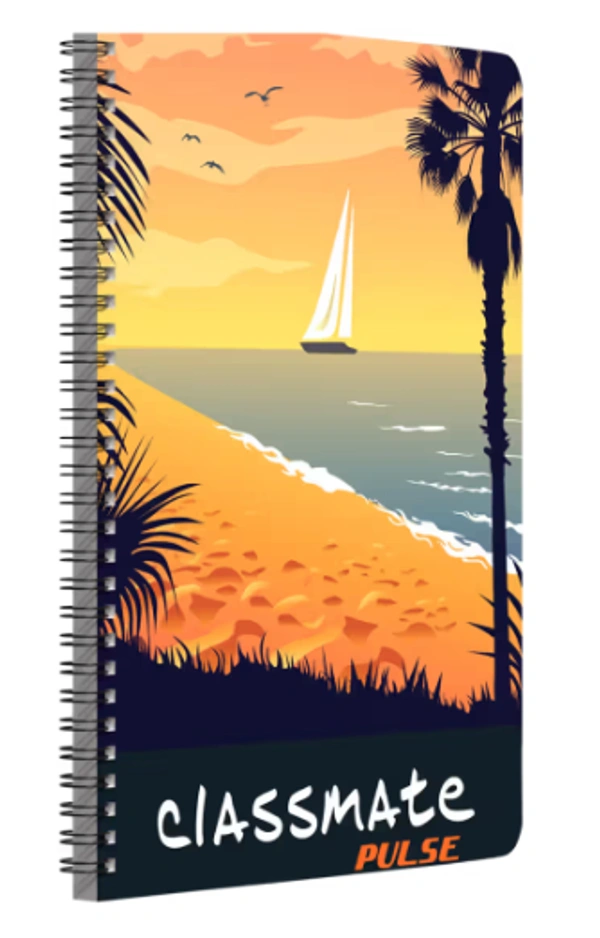 ITC Classmate Pulse Single Line Spiral Note Book(Design may vary) - 180 pages