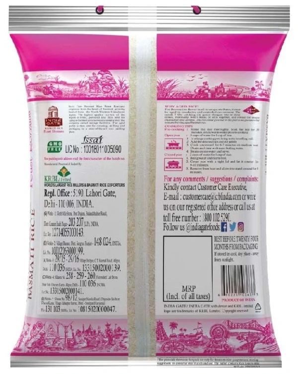 India Gate Basmati Rice Feast Rozzana - 5kg