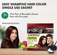 Indica Easy Shampoo Hair Color, Dark Brown 3, 10Min Action - 25ml