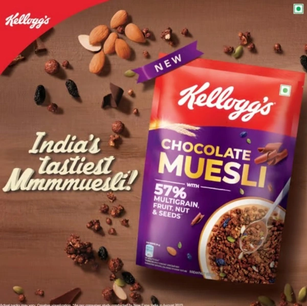 Kelloggs Chocolate Muesli, 57% Multigrain Fruit,Nut & Seeds-450gm
