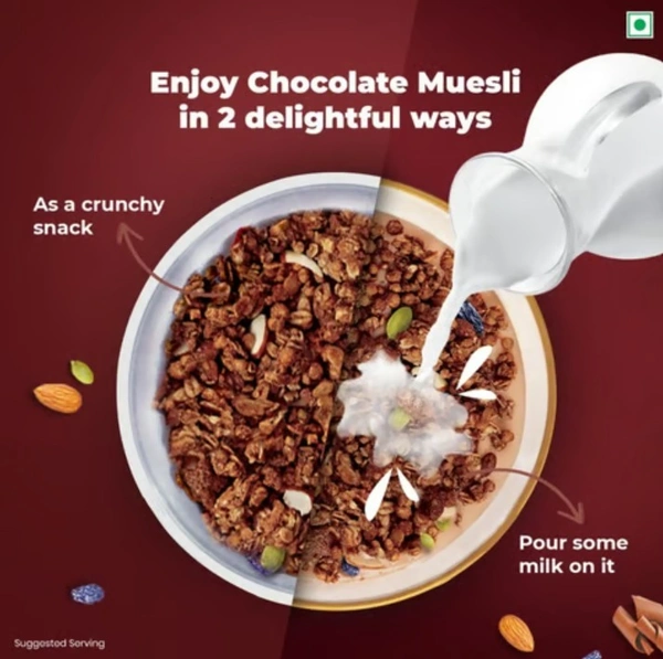Kelloggs Chocolate Muesli, 57% Multigrain Fruit,Nut & Seeds-450gm
