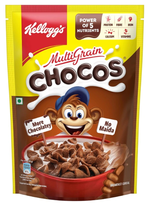 Kelloggs Multigrain Chocos, More Chocolatey|No Maida - 385gm