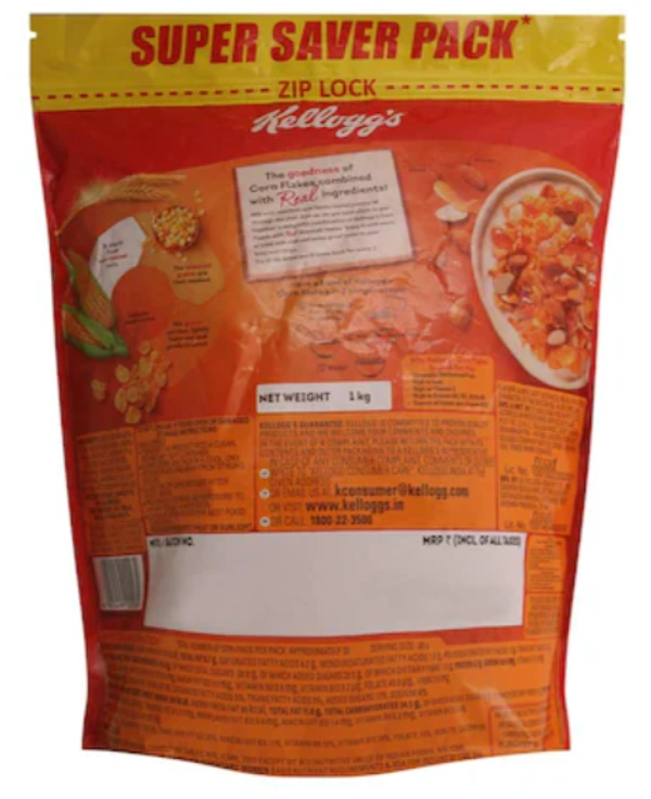 Kelloggs Corn Flakes with Real Almond & Honey - Super Saver Pack - 1kg