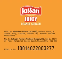 Kissan Juicy Orange Squash - 750ml
