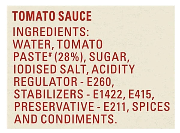 Kissan Tomato Sauce No Garlic No Onion-415gm