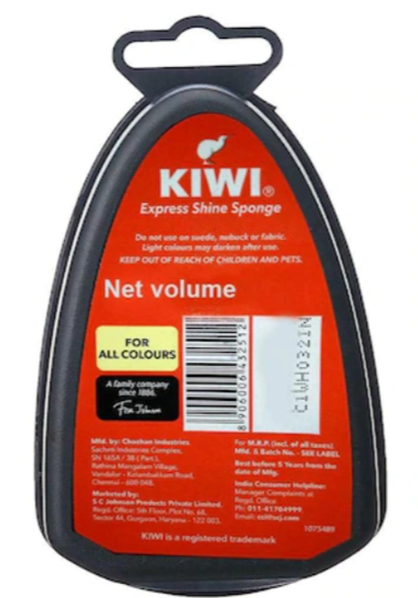 Kiwi 2X More Shine, Express Shine Sponge, All Colours-5ml liquid