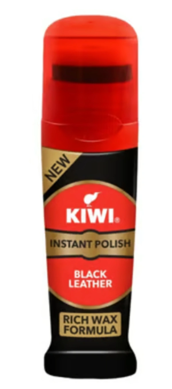 Kiwi Instant Polish, Black Leather-75ml