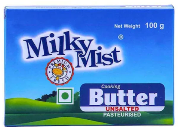 Milky Mist Cooking Butter Unsalted, Pasteurised - 100gm