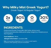 Milky Mist Greek Yogurt, Natural | 8gProtein|Probiotic - 100gm
