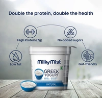 Milky Mist Greek Yogurt, Natural | 8gProtein|Probiotic - 100gm