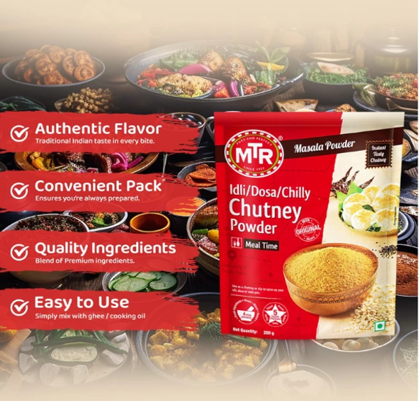 MTR Idli / Dosa / Chilli Chutney Powder - 100gm