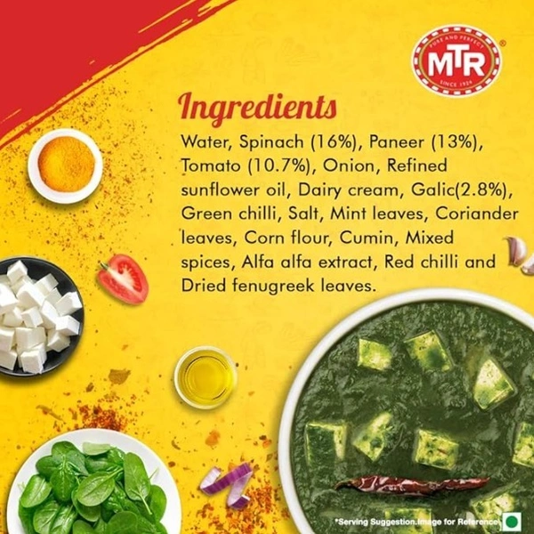 MTR Ready to Eat Palak Paneer Masala, Just Heat & Eat-300gm