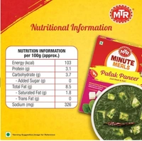 MTR Ready to Eat Palak Paneer Masala, Just Heat & Eat-300gm