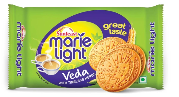 Sunfeast Marie Light Veda Biscuits, with Timeless Herbs - 62.5gm