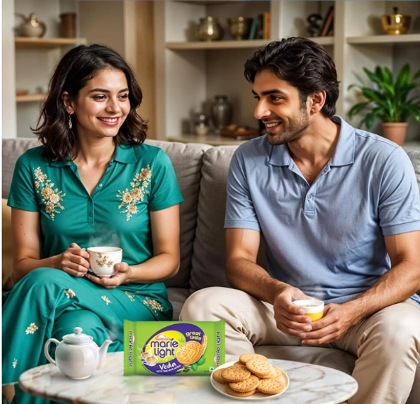 Sunfeast Marie Light Veda Biscuits, with Timeless Herbs - 62.5gm