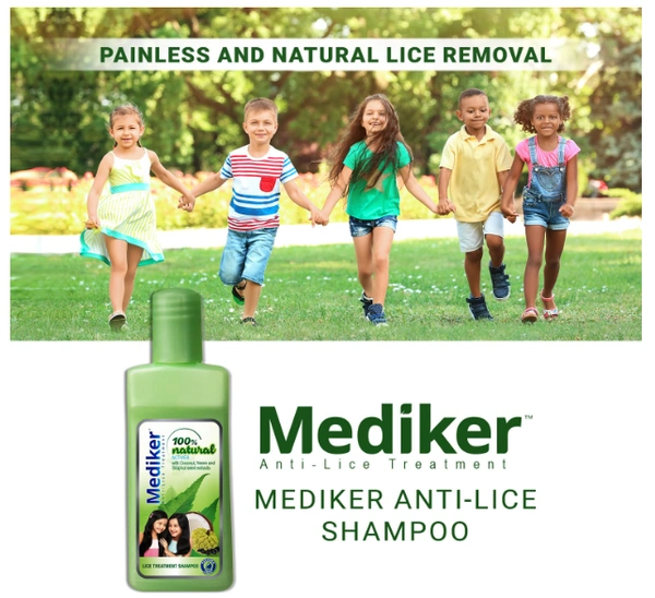 Mediker Anti Lice Treatment Shampoo, 100% Natural Actives - 50ml