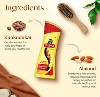 Meera Shampoo Strong & Healthy Kunkudukai & Badam - 180ml