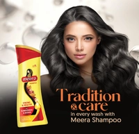 Meera Shampoo Strong & Healthy Kunkudukai & Badam - 180ml