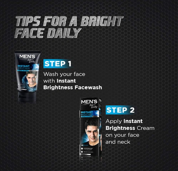 Fair & Lovely Mens Instant Brightness, Rapid Action Face wash-50gm