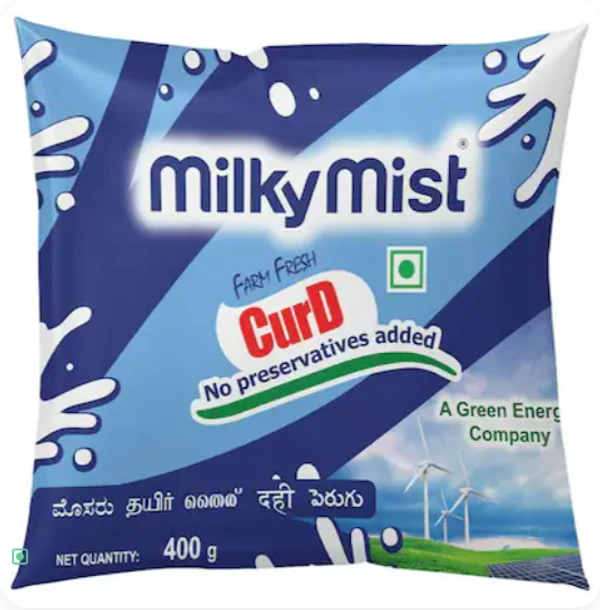 Milky Mist Curd-400gm(Pouch)