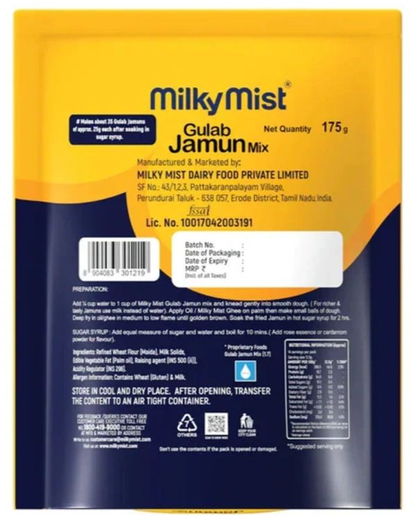 Milky Mist Gulab Jamun Mix, Buy 1 Get 1 Free-175gm