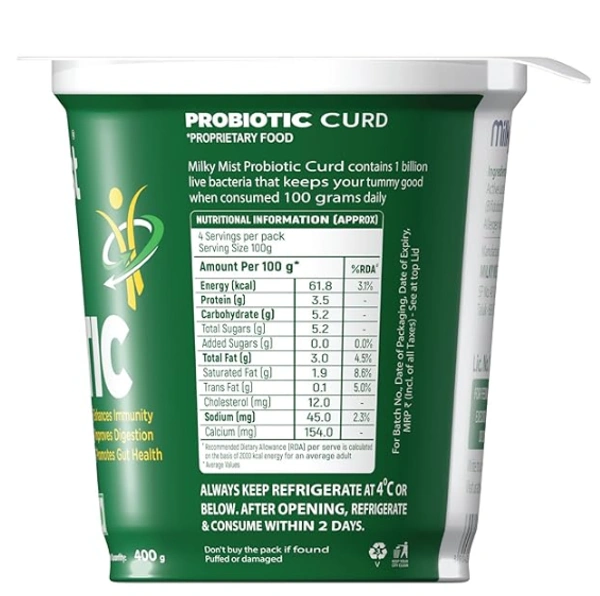 Milky Mist ProBiotic Curd-200gm